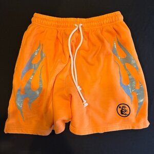 Hellstar Orange Flame Shorts M  ($373)